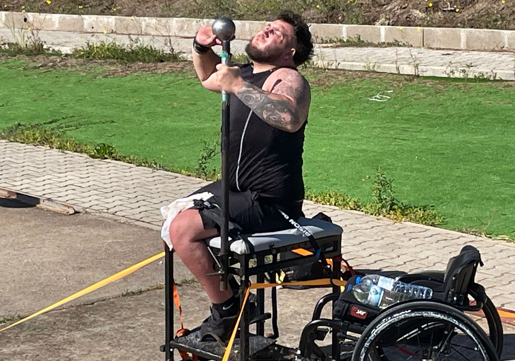 Seated throws training session 